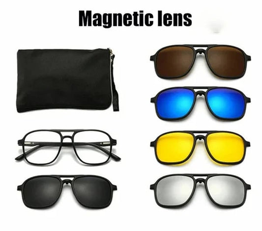 🔥Father's Day 49% OFF🔥6 -in -1 Sunglasses (Replaceable lens / Affiliated glasses bag)